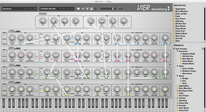 VIER features a Preset Browser.